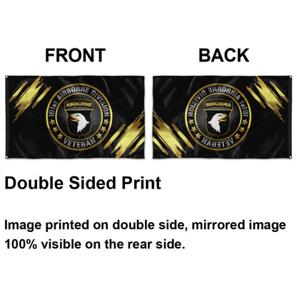 Fyon 101St Airborne Division Veteran Flag Indoor and outdoor banner