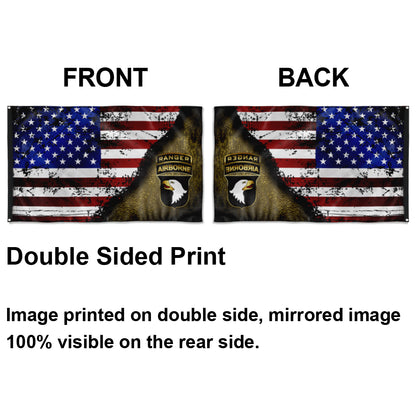 Fyon 101St Tabbed Stars And Stripes Flag Indoor and outdoor banner