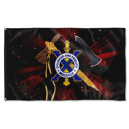 Fyon 10th Courage and Fidelity Mdccclv Infantry Regiment Flag  Indoor and outdoor banner
