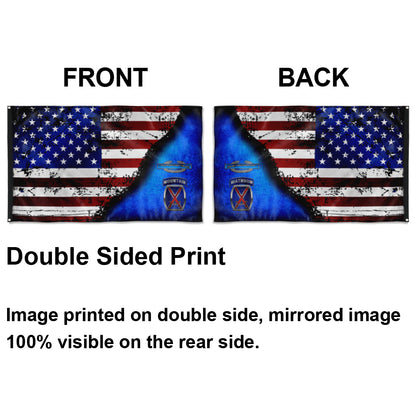 Fyon 10th Mountain CIB Star & Stripes Flag  Indoor and outdoor banner