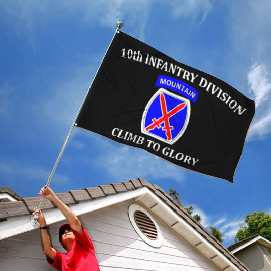 Fyon 10th Mountain Infantry Division Flag Indoor and outdoor banner