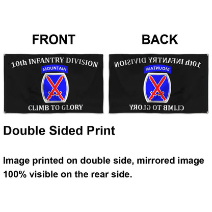 Fyon 10th Mountain Infantry Division Flag Indoor and outdoor banner