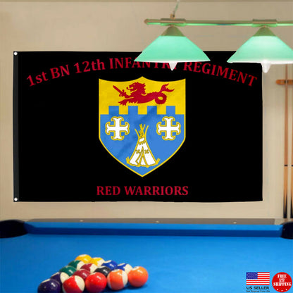 Fyon 12th IN. Custom Guidon Flag Indoor and outdoor banner