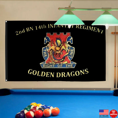 Fyon 14th IN.  Custom Guidon Flag Indoor and outdoor banner