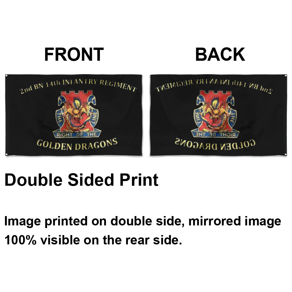 Fyon 14th IN.  Custom Guidon Flag Indoor and outdoor banner