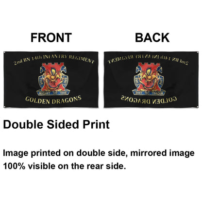 Fyon 14th IN.  Custom Guidon Flag Indoor and outdoor banner