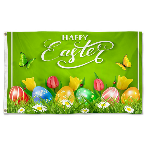 Fyon Happy Easter flag Indoor and outdoor banner 2231427