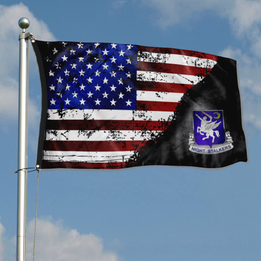 Fyon 160Th Soar Stars And Stripes Black Flag Indoor and outdoor banner