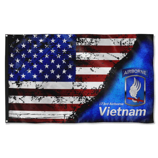 Fyon 173rd Vietnam Star & Stripes Flag Indoor and outdoor banner
