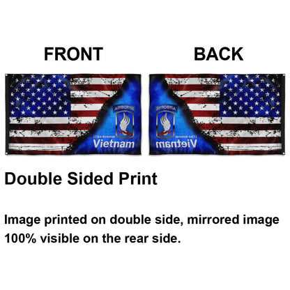 Fyon 173rd Vietnam Star & Stripes Flag Indoor and outdoor banner