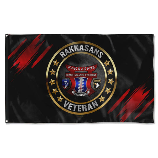 Fyon 187 Rakkasans Veteran Flag Indoor and outdoor banner