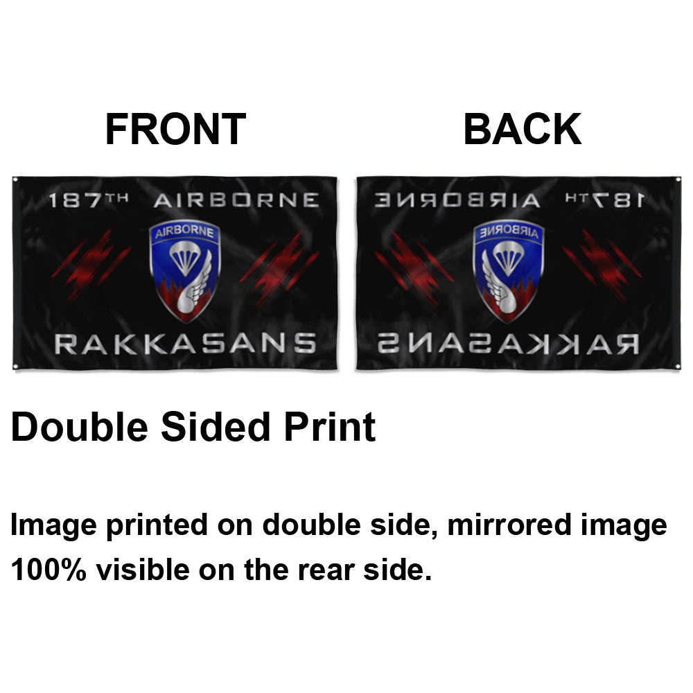 Fyon 187 Airborne Rakkasans Flag Indoor and outdoor banner