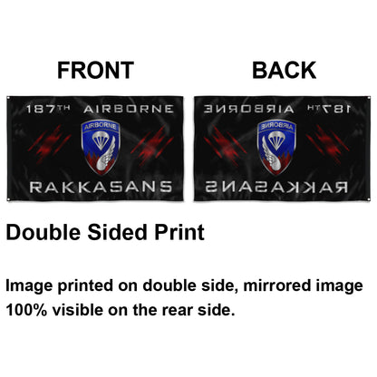 Fyon 187 Airborne Rakkasans Flag Indoor and outdoor banner