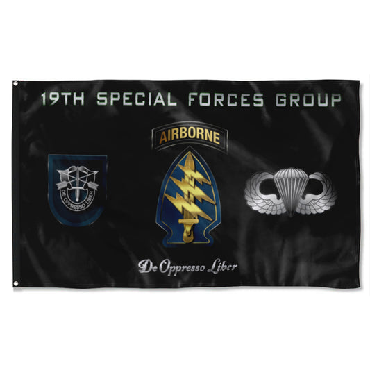 Fyon 19th SFG Airborne Flag  Indoor and outdoor banner