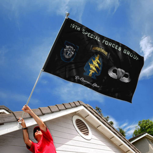 Fyon 19th SFG Airborne Flag  Indoor and outdoor banner