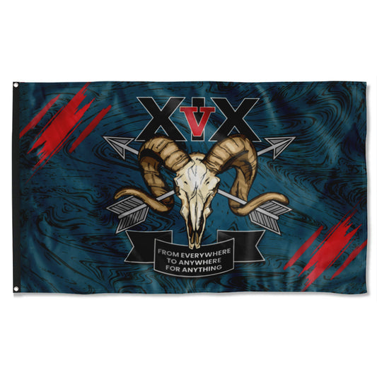 Fyon 19th SFG (A) XIX Skull Flag  Indoor and outdoor banner