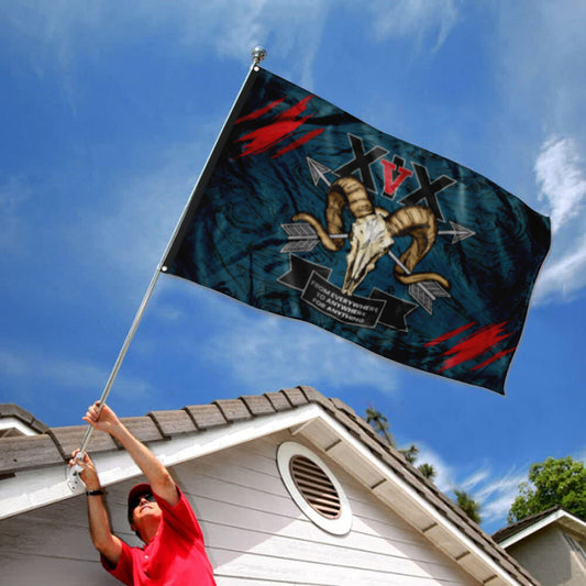 Fyon 19th SFG (A) XIX Skull Flag  Indoor and outdoor banner