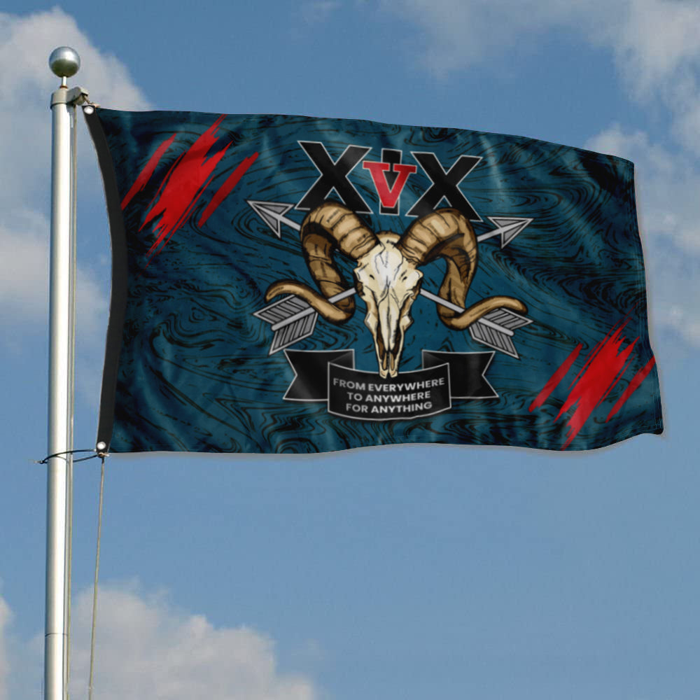 Fyon 19th SFG (A) XIX Skull Flag  Indoor and outdoor banner