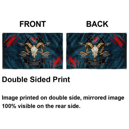 Fyon 19th SFG (A) XIX Skull Flag  Indoor and outdoor banner