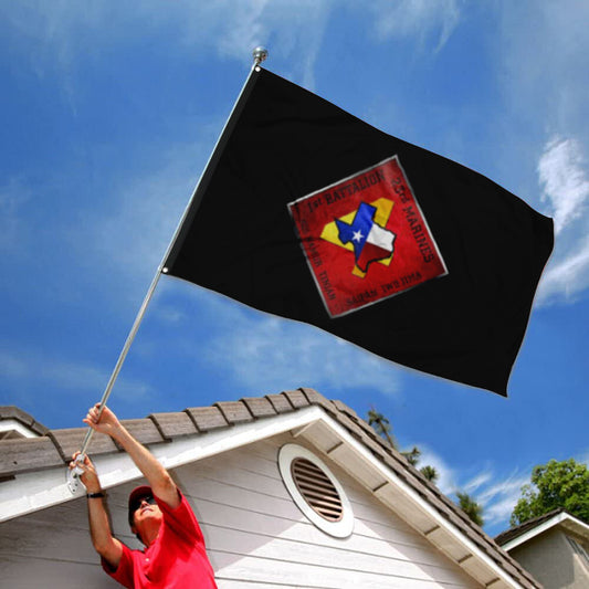 Fyon 1ST Battalion 23RD Marines Black Flag Indoor and outdoor banner