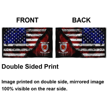 Fyon 1ST Bn 7TH Marines Stars & Stripes  Flag Indoor and outdoor banner