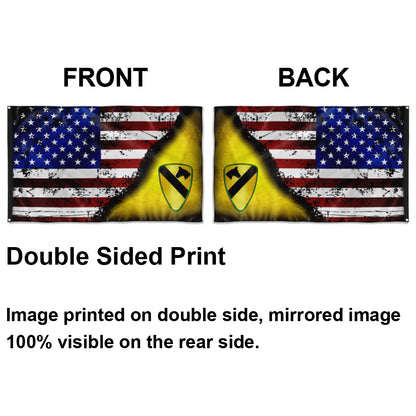Fyon 1ST CAV Stars And Stripes Flag Indoor and outdoor banner