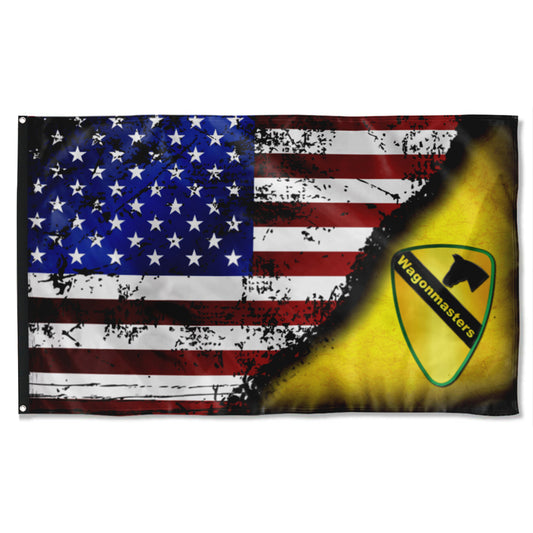 Fyon 1ST Cav Star & Stripes Flag  Indoor and outdoor banner