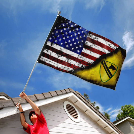 Fyon 1ST Cav Star & Stripes Flag  Indoor and outdoor banner
