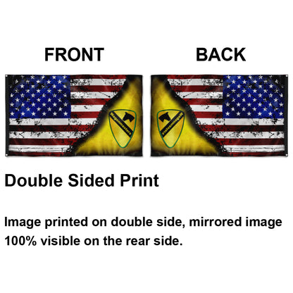 Fyon 1ST Cav Star & Stripes Flag  Indoor and outdoor banner