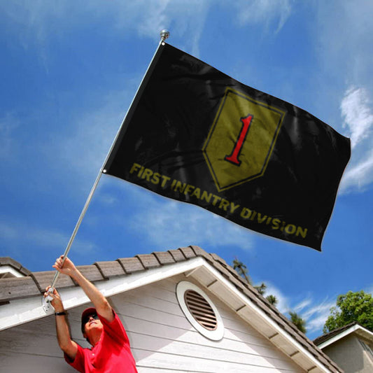 Fyon 1ST Infantry Division Black Flag Indoor and outdoor banner