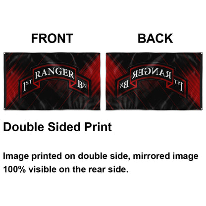 Fyon 1ST Ranger Battalion Scroll Flag Indoor and outdoor banner