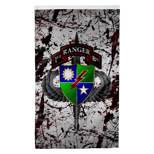 Fyon 1ST Ranger Battalion Splatter Flag Indoor and outdoor banner