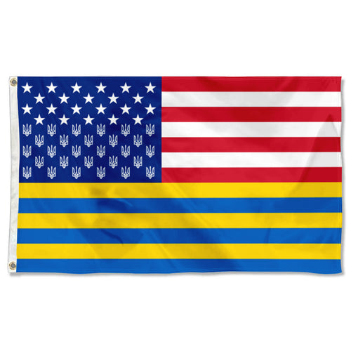 Fyon US Ukrainian Friendship Flag Banner 