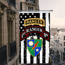 Fyon 1st Battalion, 75th Ranger Regiment with Ranger Flag Banner