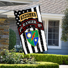 Fyon 1st Battalion, 75th Ranger Regiment with Ranger Flag Banner