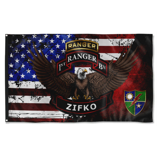 Fyon 1st Ranger Bn ZIFKO Flag Indoor and outdoor banner