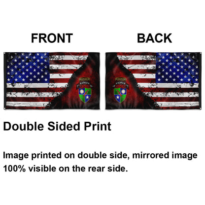 Fyon 1ST Tabbed Stars and Stripes Flag Indoor and outdoor banner