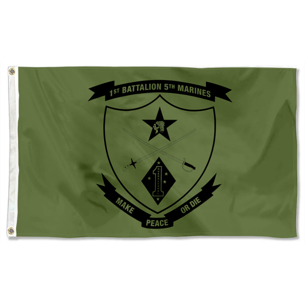 Fyon 1ST_Battalion , 5TH Marines _Logo Flag Indoor and outdoor banner