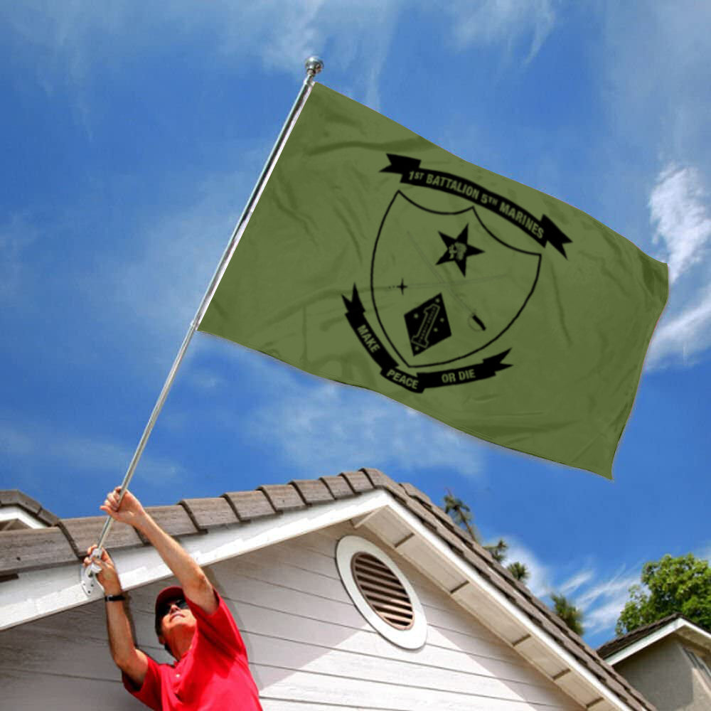 Fyon 1ST_Battalion , 5TH Marines _Logo Flag Indoor and outdoor banner