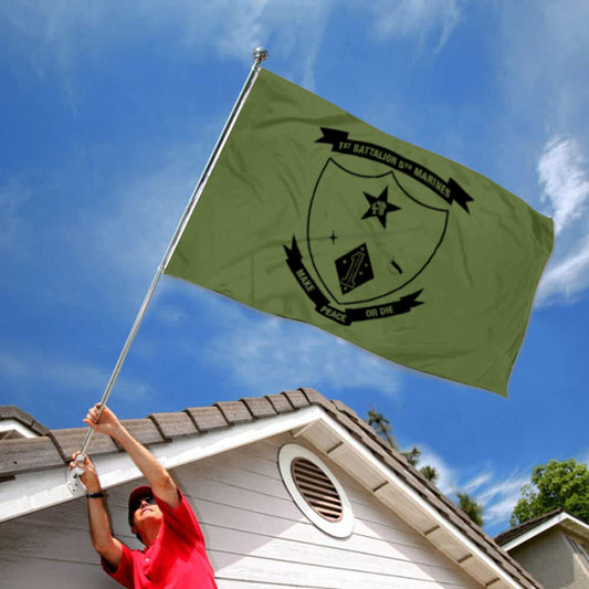 Fyon 1ST_Battalion , 5TH Marines _Logo Flag Indoor and outdoor banner