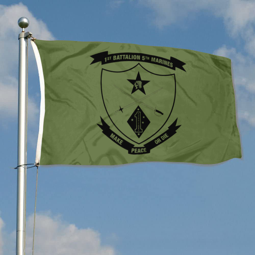 Fyon 1ST_Battalion , 5TH Marines _Logo Flag Indoor and outdoor banner
