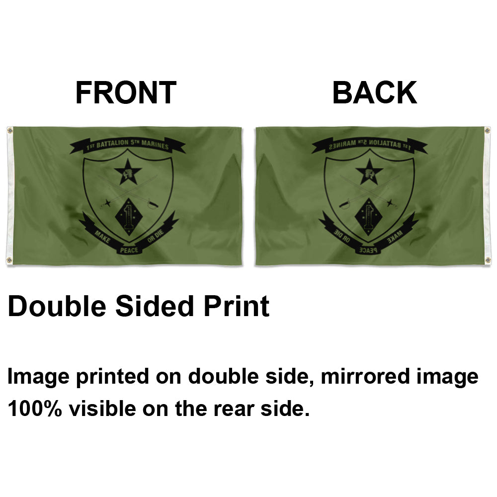 Fyon 1ST_Battalion , 5TH Marines _Logo Flag Indoor and outdoor banner