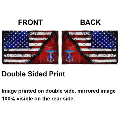 Fyon 2-187 Rakkasans CIB Star & Stripes Flag  Indoor and outdoor banner