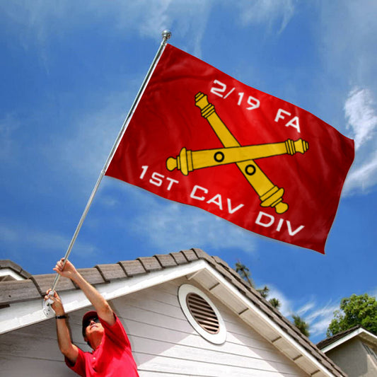 Fyon 2-19 FA 1 St Cav Div Flag Indoor and outdoor banner