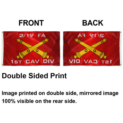 Fyon 2-19 FA 1 St Cav Div Flag Indoor and outdoor banner