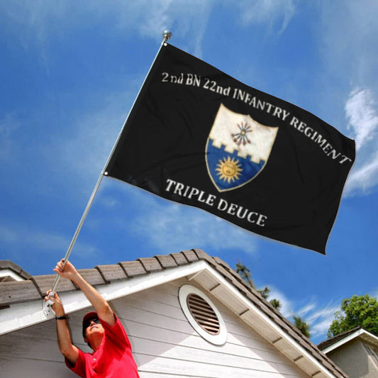 Fyon 22nd IN.  Custom Guidon Flag Indoor and outdoor banner