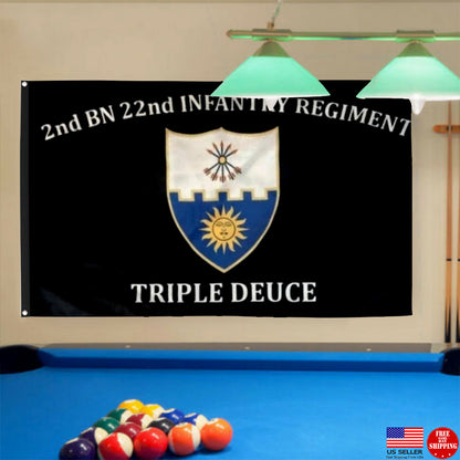 Fyon 22nd IN.  Custom Guidon Flag Indoor and outdoor banner