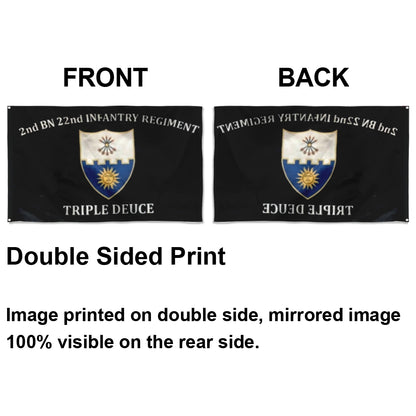 Fyon 22nd IN.  Custom Guidon Flag Indoor and outdoor banner