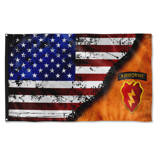 Fyon 25TH ID (Airborne) Stars And Stripes Flag Indoor and outdoor banner