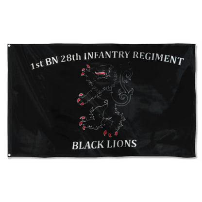 Fyon 28th IN. Black Lions Flag Indoor and outdoor banner
